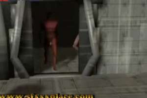 Black villain is destroying a white submissive woman