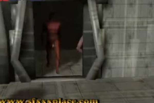 Black villain is destroying a white submissive woman