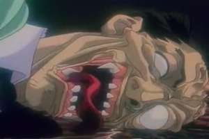 Slut with purple hair is teased and fucked in a hentai