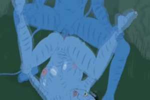 Tentacles are destroying the holes of two hot babes